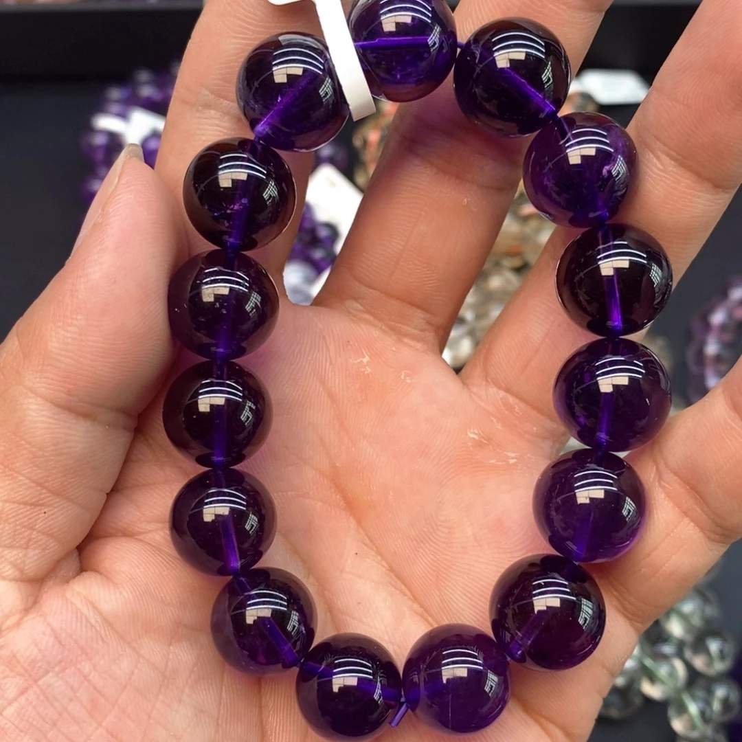 未镶嵌手串水晶5乌拉圭紫水晶14mm