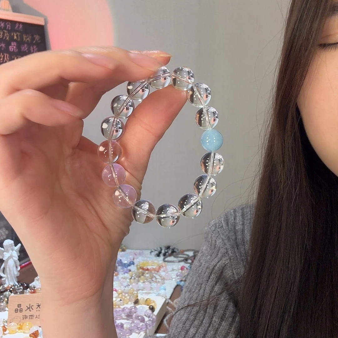 烟晶合金手链水晶