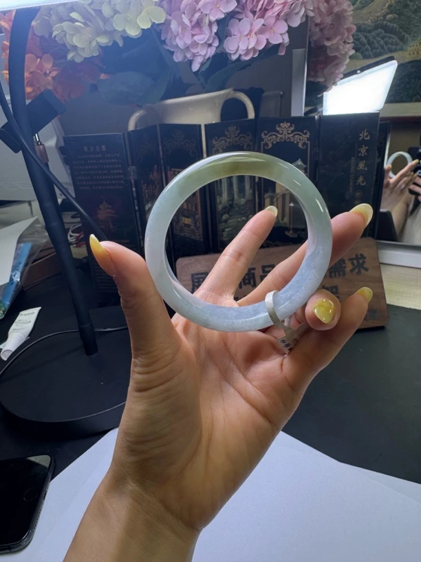 缅甸天然a货翡翠黄翡手镯