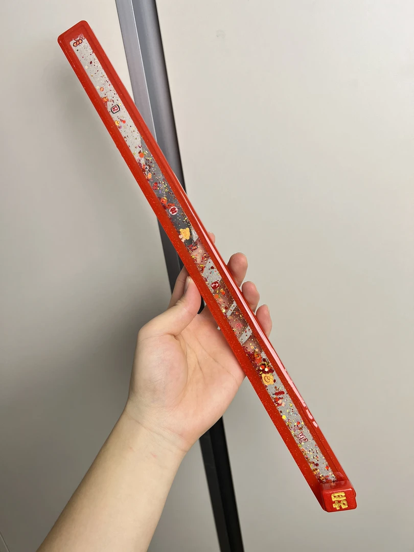 现货微瑕红财神收割机手工定制流沙麻将牌尺