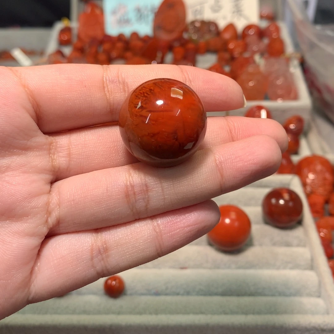 【闪购商品】未镶嵌圆珠南红玛瑙天*