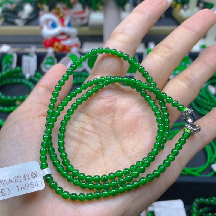 翡翠未镶嵌颈饰项链3.5