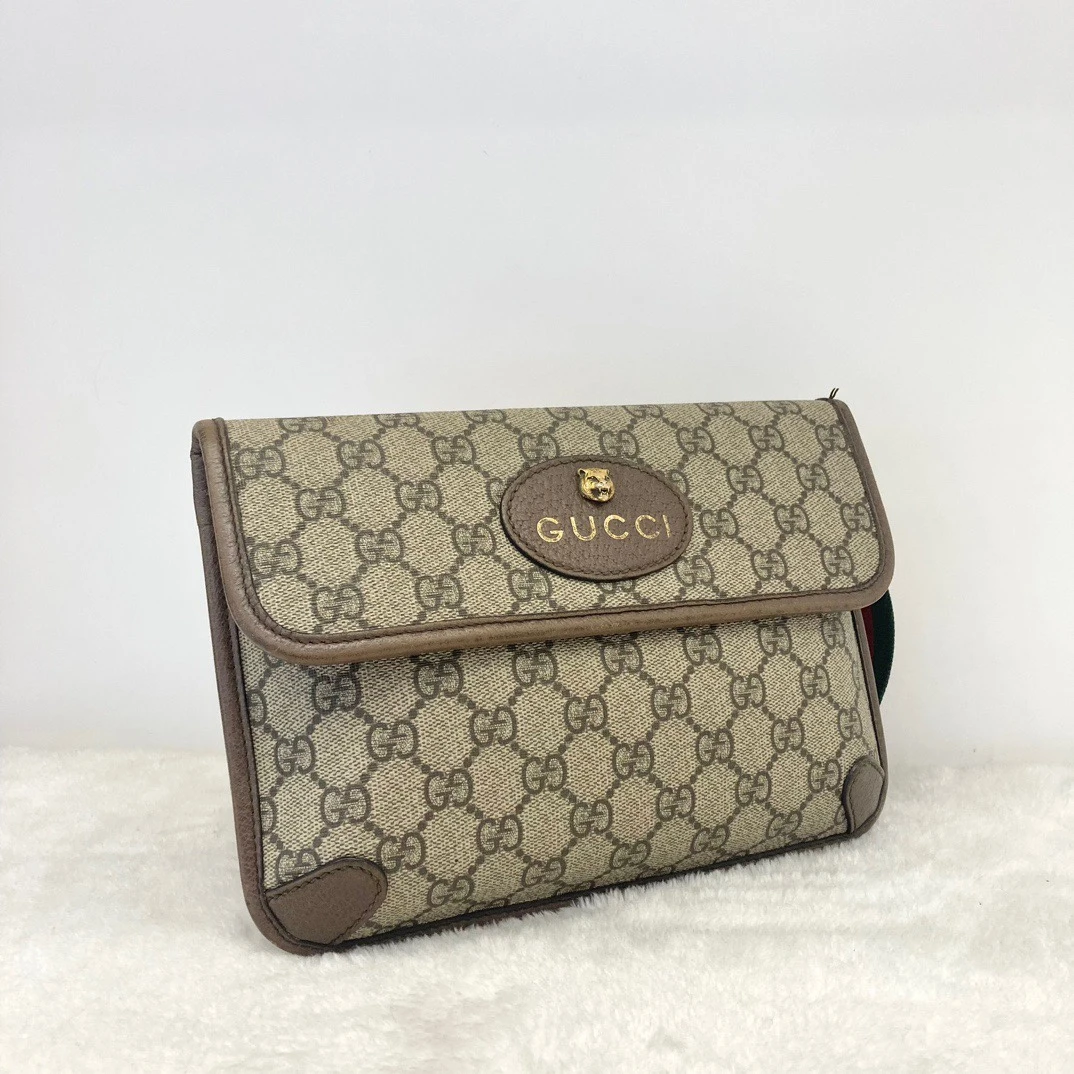 95新 GUCCI/古驰 全原99新Gucci古驰虎头胸包 尺寸24*17
