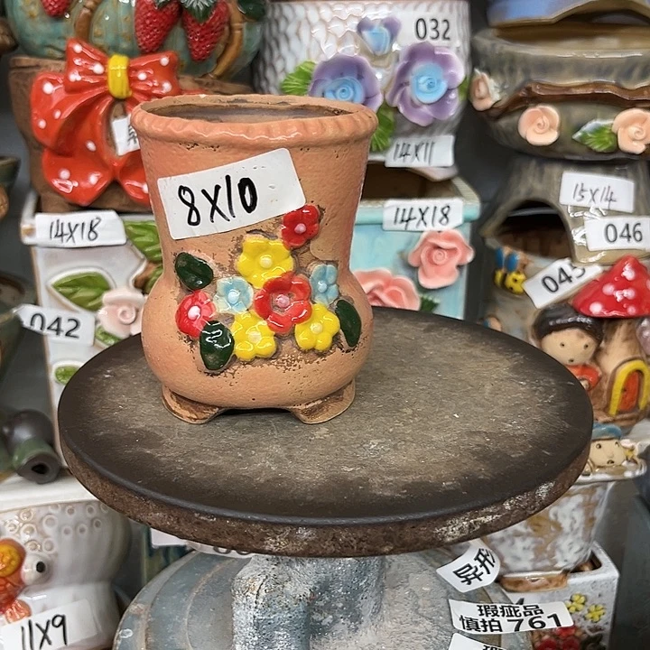 紫砂花盆粗陶材质多肉花盆