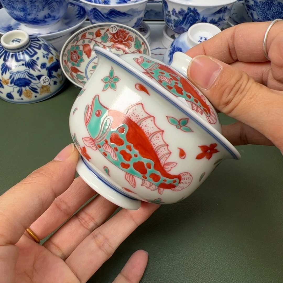 陶瓷景德镇纯手工纯手绘茶具木木29