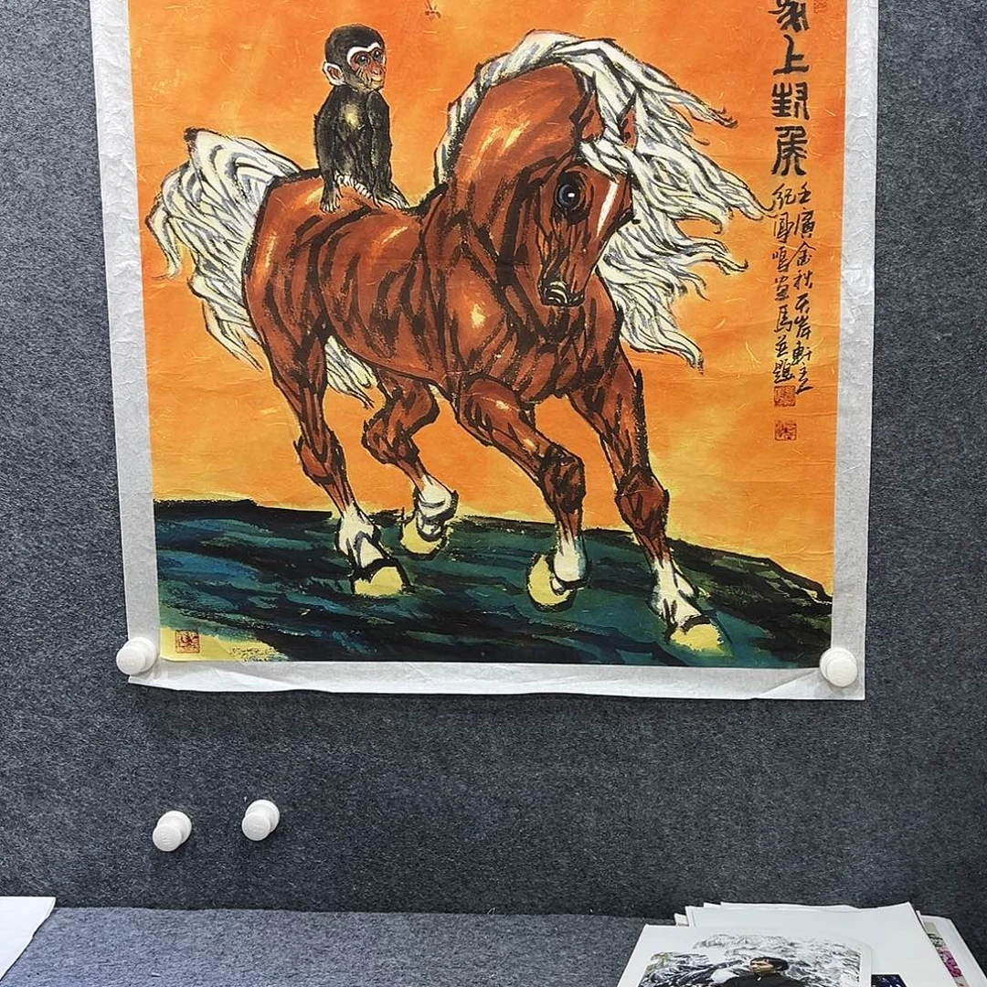 国画知鱼之乐纯手绘