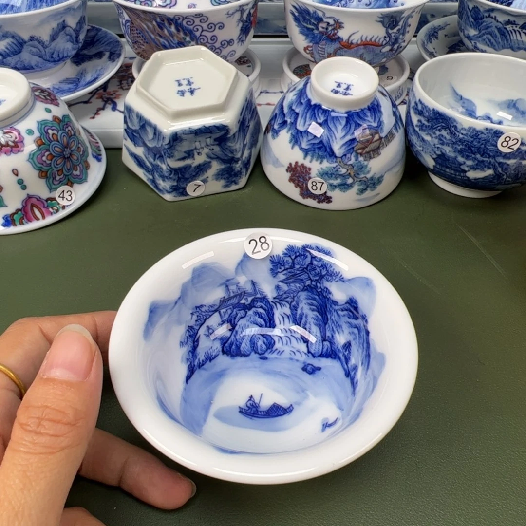 陶瓷景德镇纯手工纯手绘茶具木木28