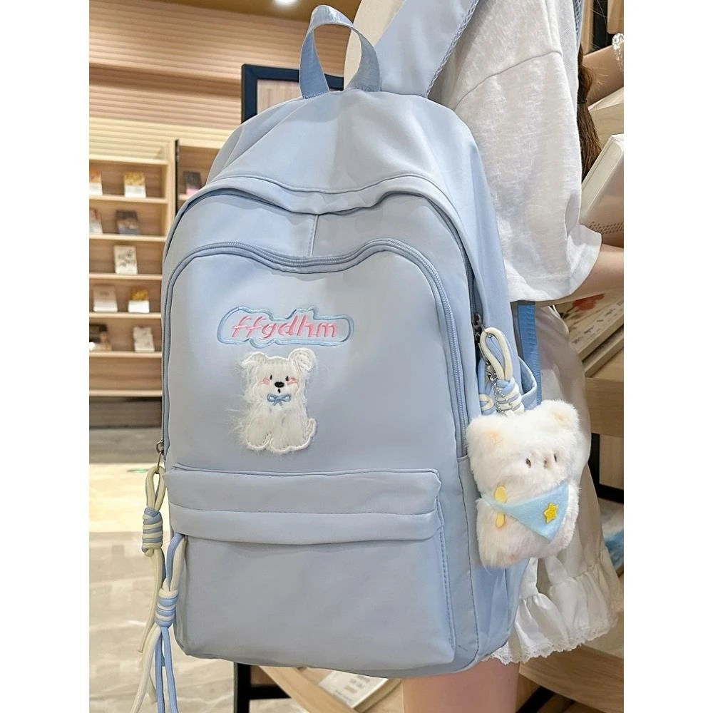 新款大容量书包初中女生高颜值可爱百搭双肩包高中生轻便旅行背包