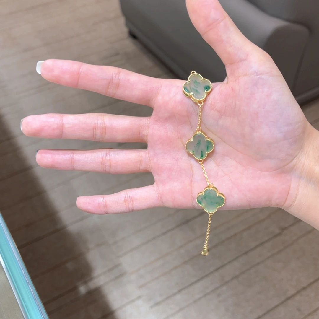 石英质玉手链银S925镶嵌吉*