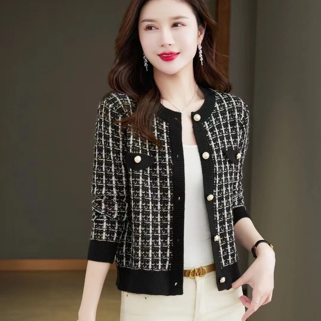 哥弟阿玛施正品高档套装外套女士开衫春季2025年新款短款外穿外搭