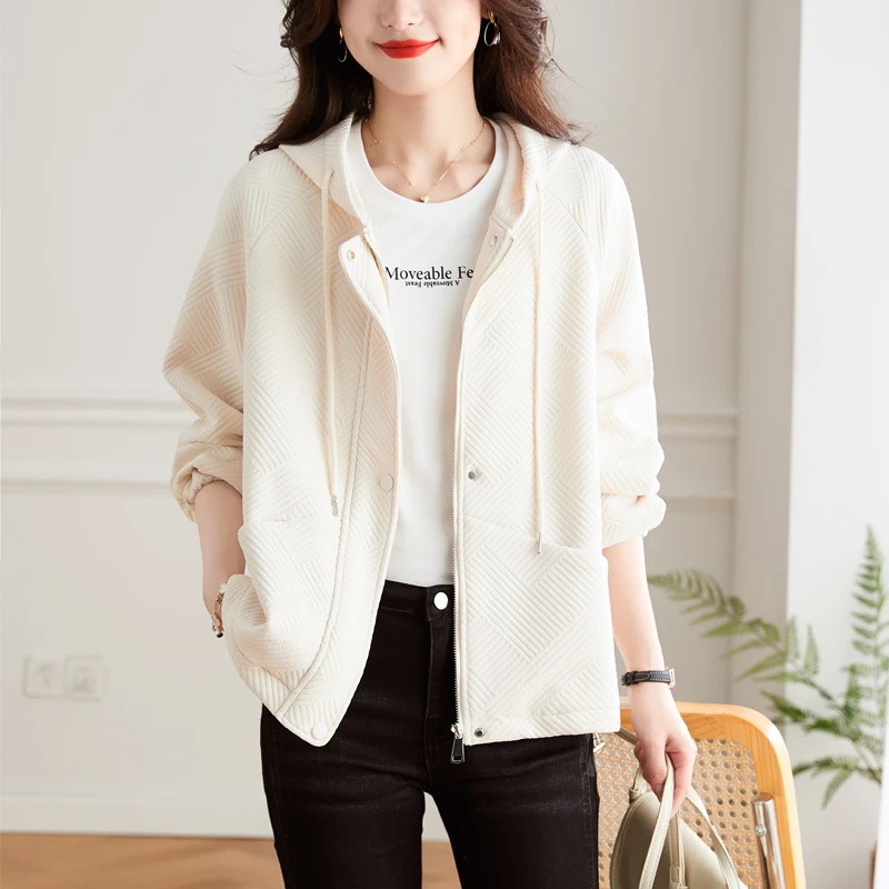 品哥弟新新款百搭连帽韩系外套长袖常规款宽松型显瘦女上衣