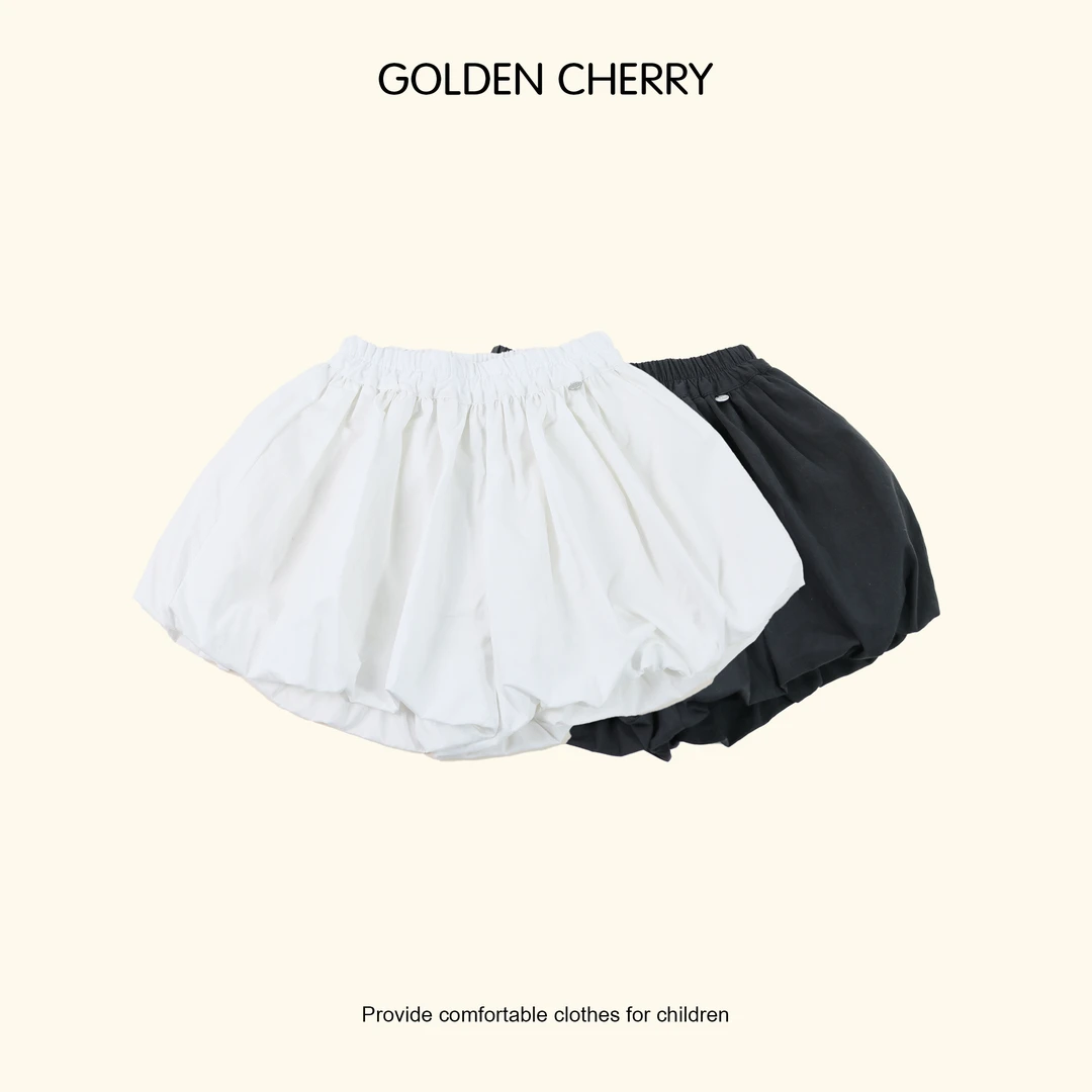 【Golden cherry】儿童纯色小金标泡泡花苞裙裤285100