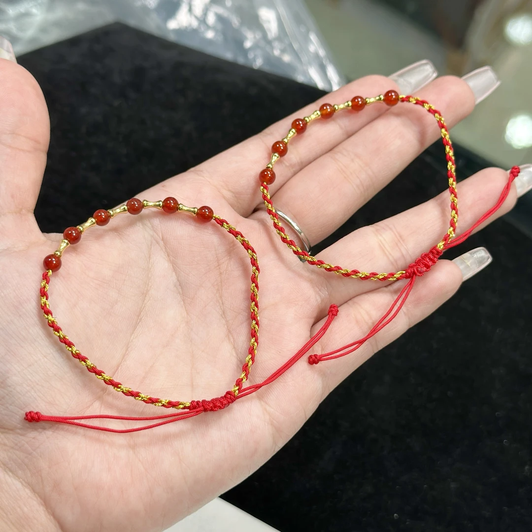 【CH】18k金冰红手绳（多样性发其一）