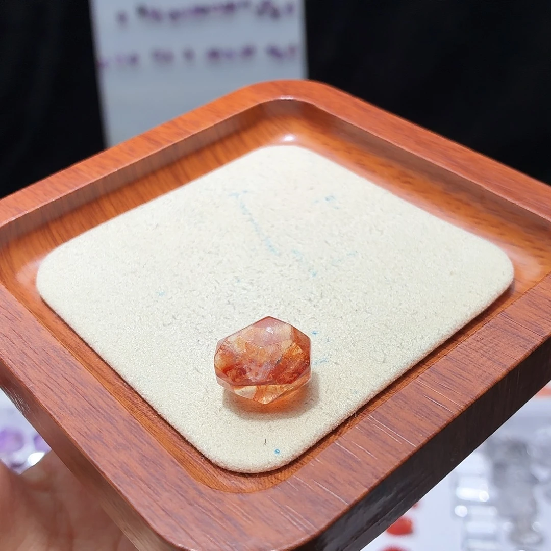 水晶未镶嵌吊坠(不含链)胶花随形打孔定制不退换