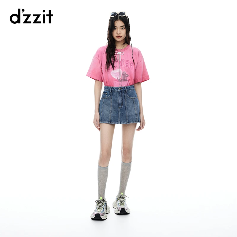 【专属】dzzit地素短袖T恤多巴胺气球小狗棉质宽松上衣女