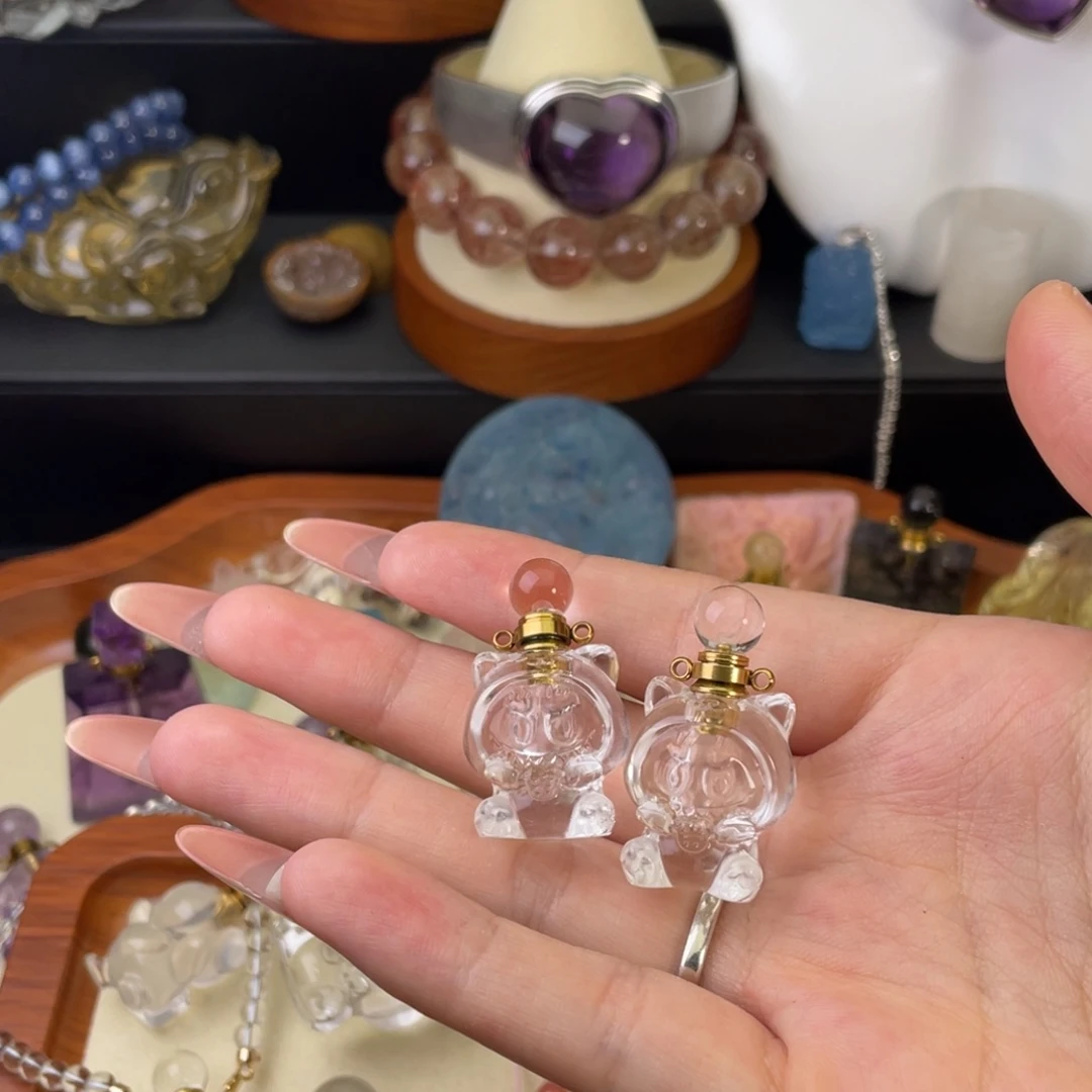 梨***）未镶嵌颈饰水晶天然水晶吊坠379