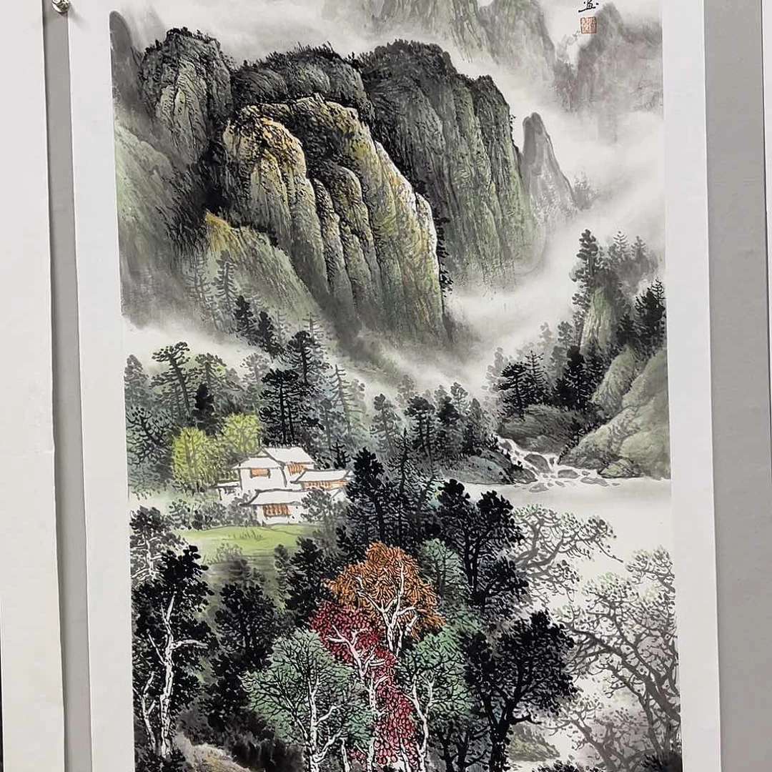 国画梁羽杰140/70青绿山水