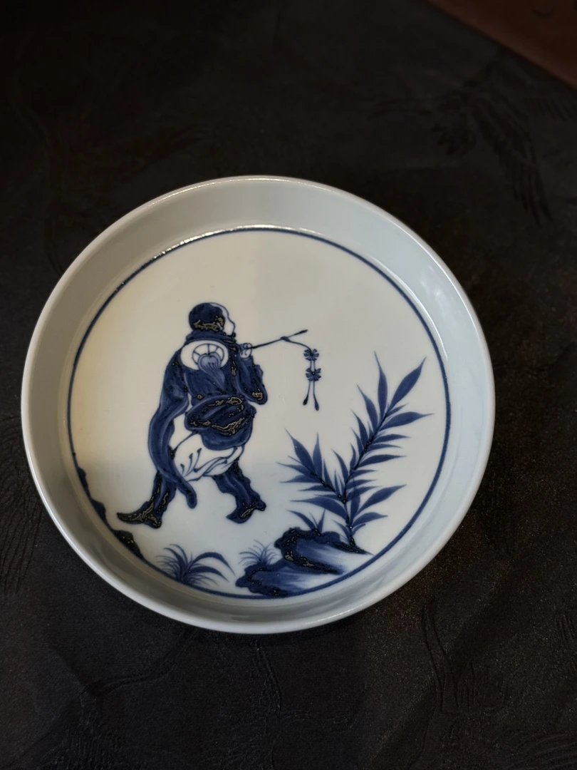 知否｜甄选景德镇陶瓷元青花幽蓝溪堂人物题材中号壶承