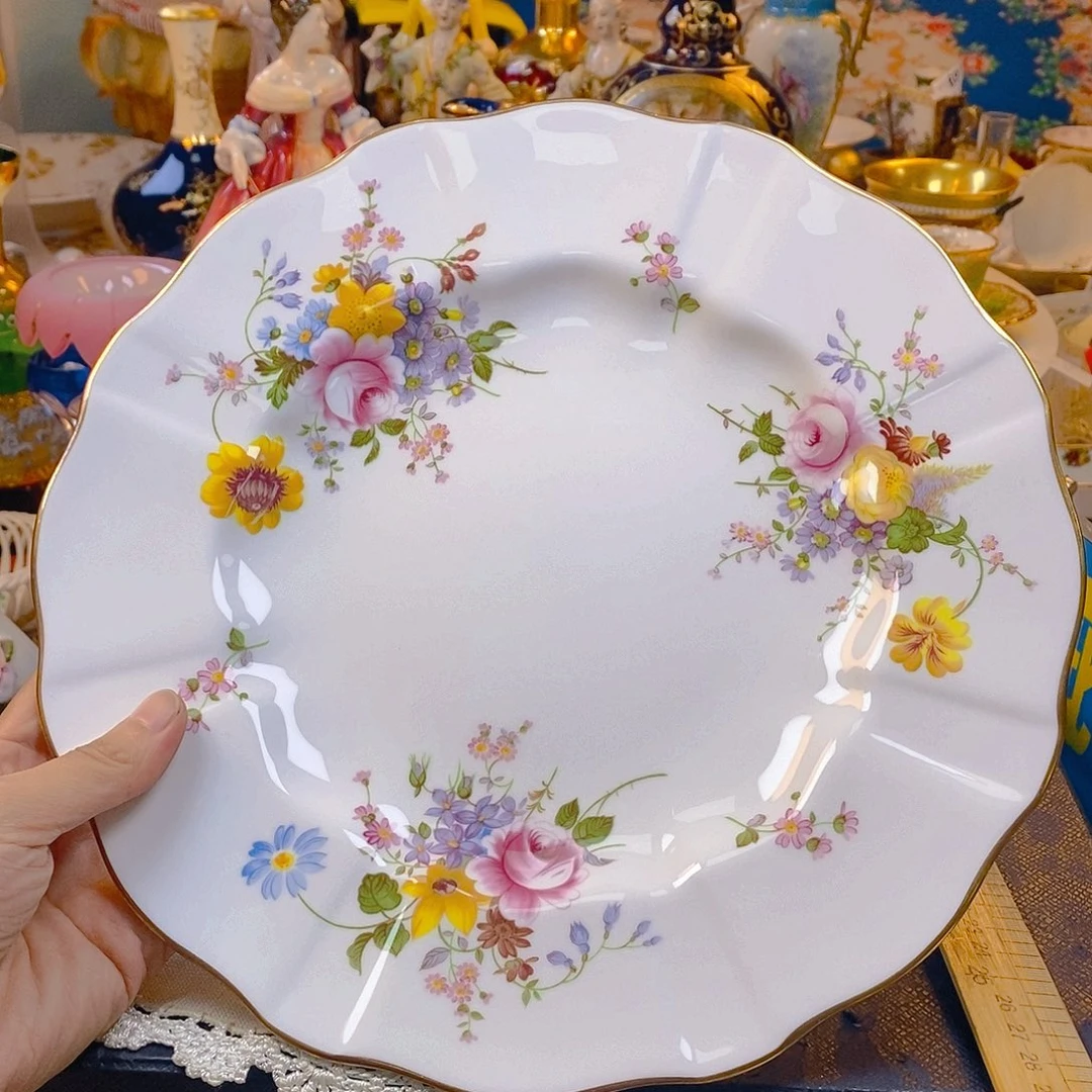 瓷片咖啡杯水晶杯摆件