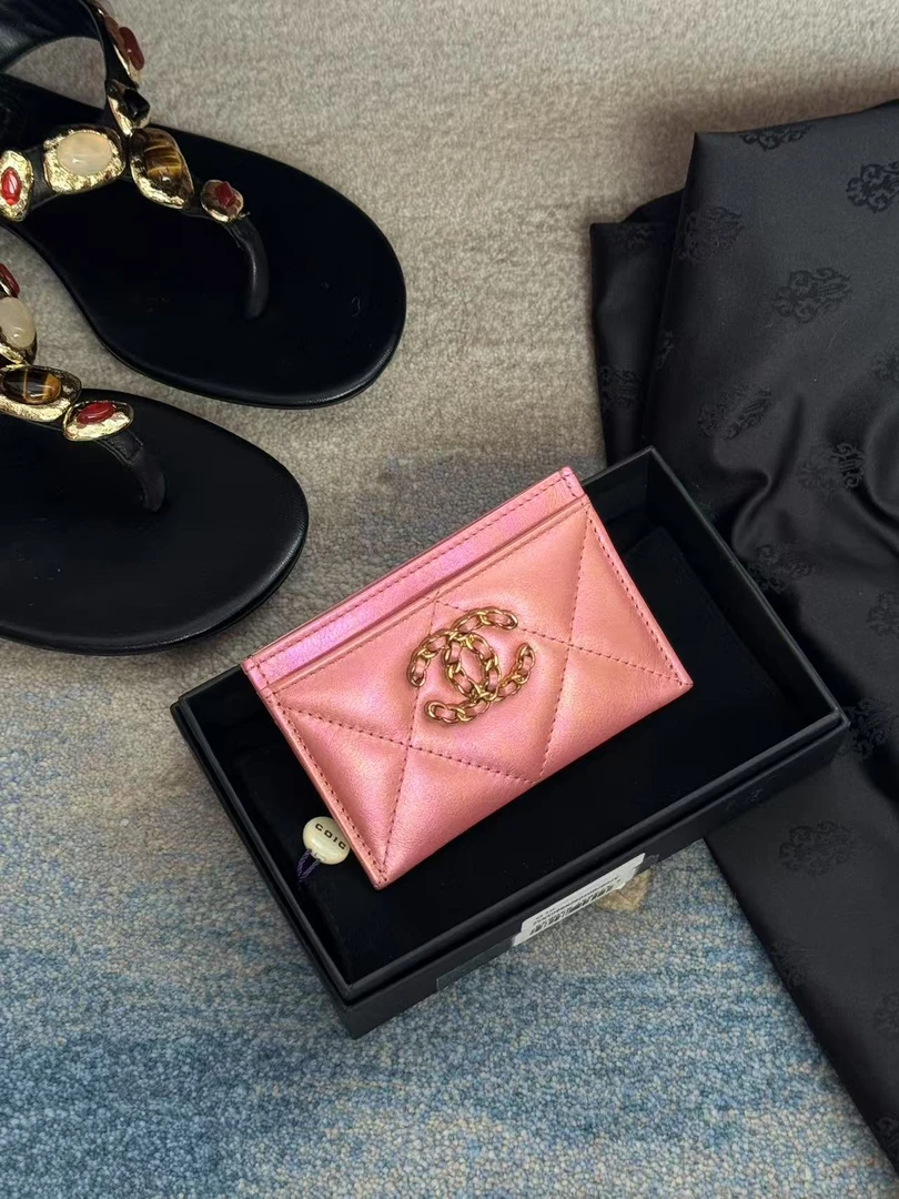 95新 Chanel/香奈儿 人鱼姬粉色卡包  14341150