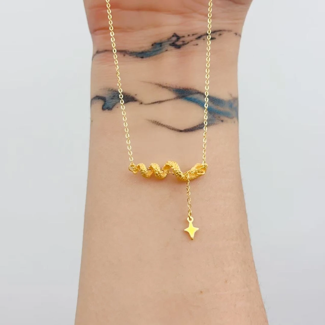 {江江好} 足金999 5G工艺  蛇年战链 卷卷蛇套链