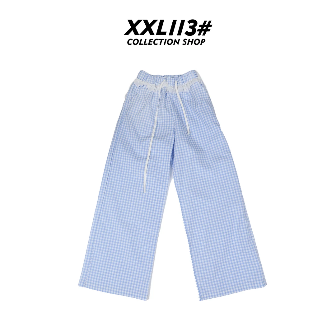 113* CENTRALIZED SHOP常规款休闲裤垂感格子X5F10D6150