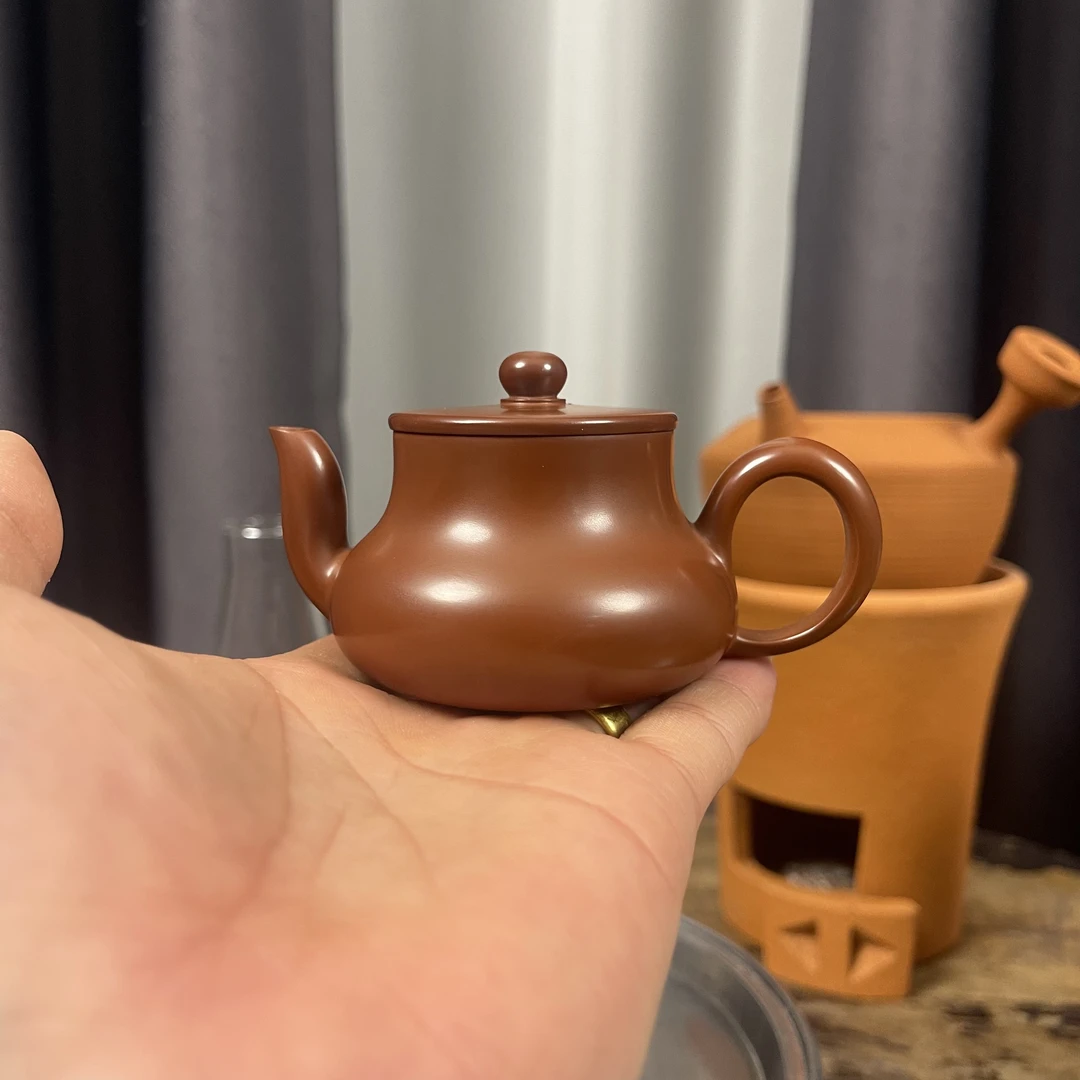茶壶之事 陈腐老朱泥~君德 潮州全手工小品手拉壶 原矿朱泥紫砂壶
