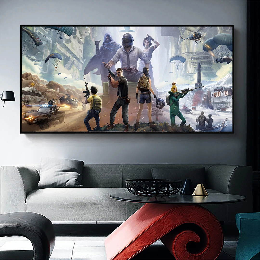 绝地求生 50*100厘米 铝合金晶瓷画