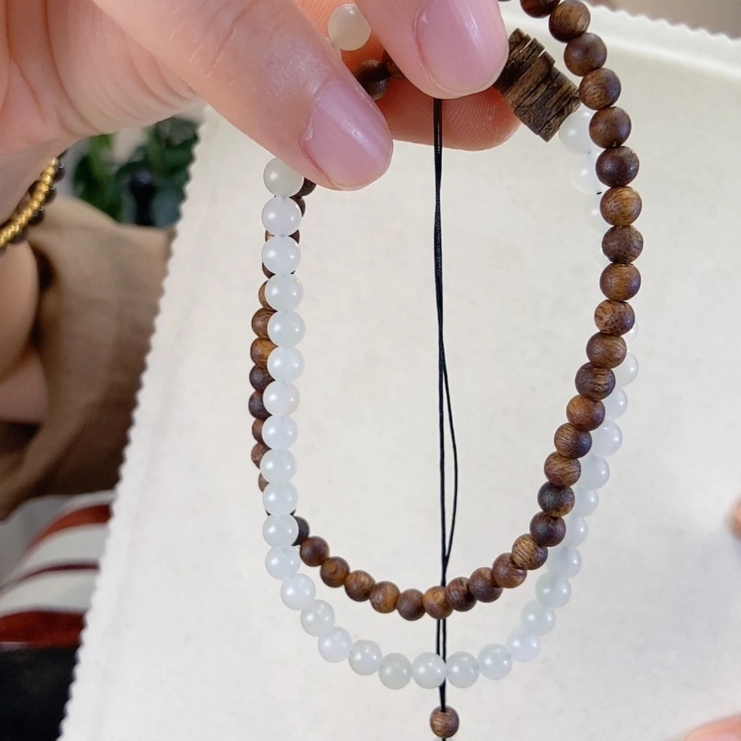 和田玉（白玉）18K金镶嵌颈饰设计款项链