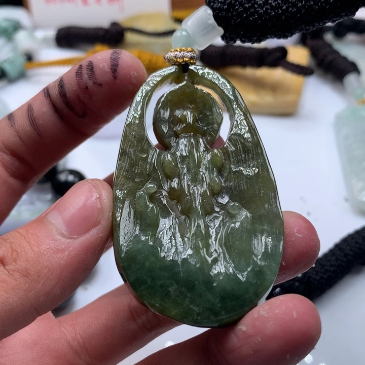 颈饰未镶嵌翡翠保真天然a货翡翠