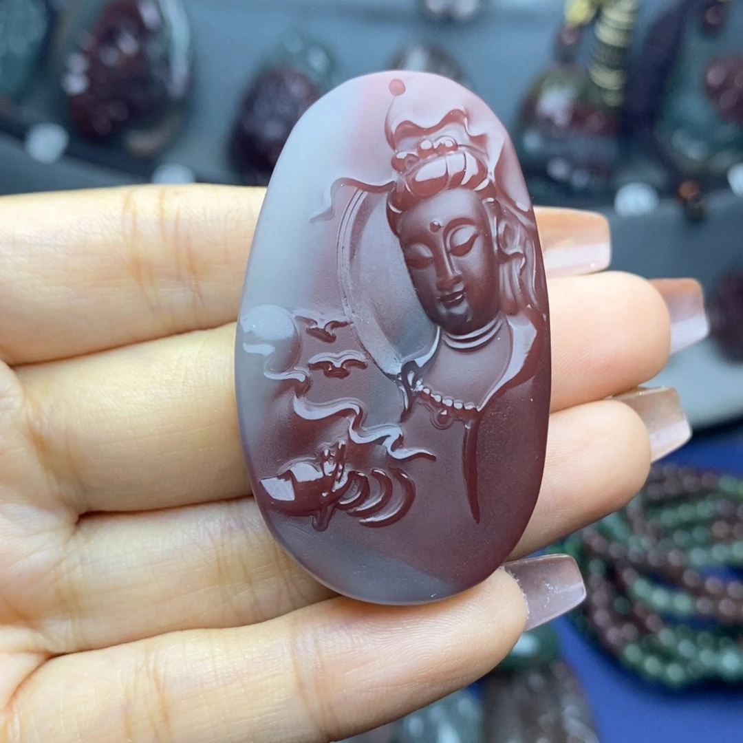 紫***缘未镶嵌吊坠(不含链)玛瑙/玉髓