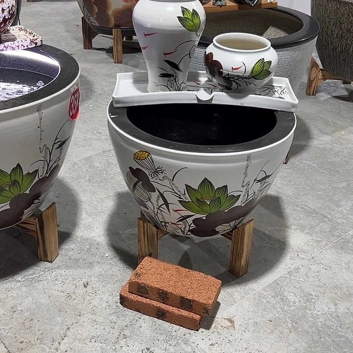 灯***景德镇陶瓷鱼缸直径52高度32