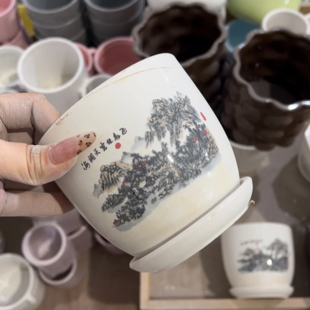 有孔陶瓷花盆，满10米包邮发货