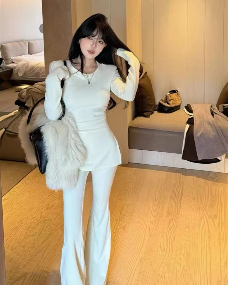 【2729】吖#打底上衣+休闲裤【套装】