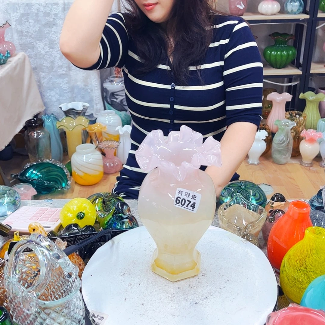 琉璃琉璃花瓶艺术品不完美