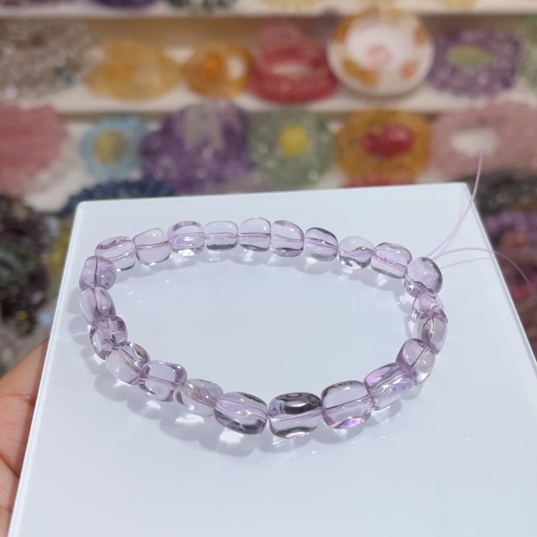 手链水晶未镶嵌紫水晶糖豆
