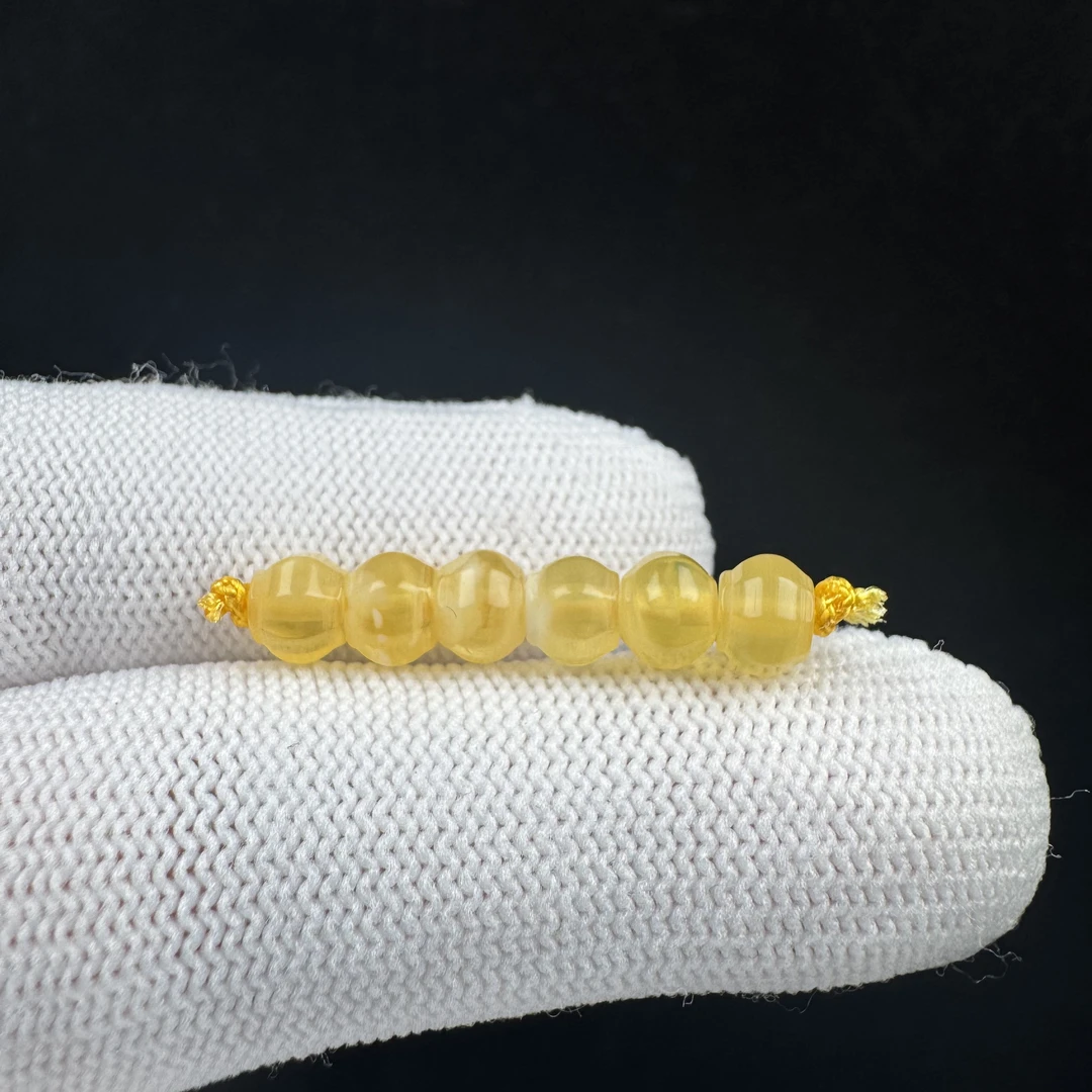 K4083天然原矿蜜蜡 隔珠6mm支持复检假一罚十
