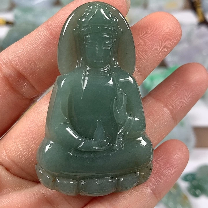 翡翠未镶嵌颈饰观音福利洒黄翡福利