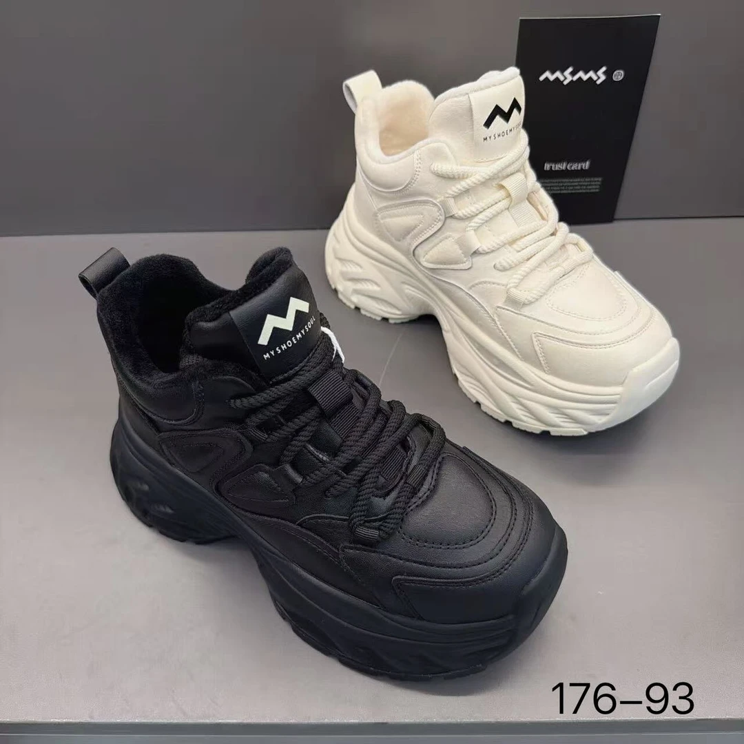 玛莎玛索秋冬加绒新款176-93时尚百搭休闲厚底高腰网红潮鞋大棉鞋