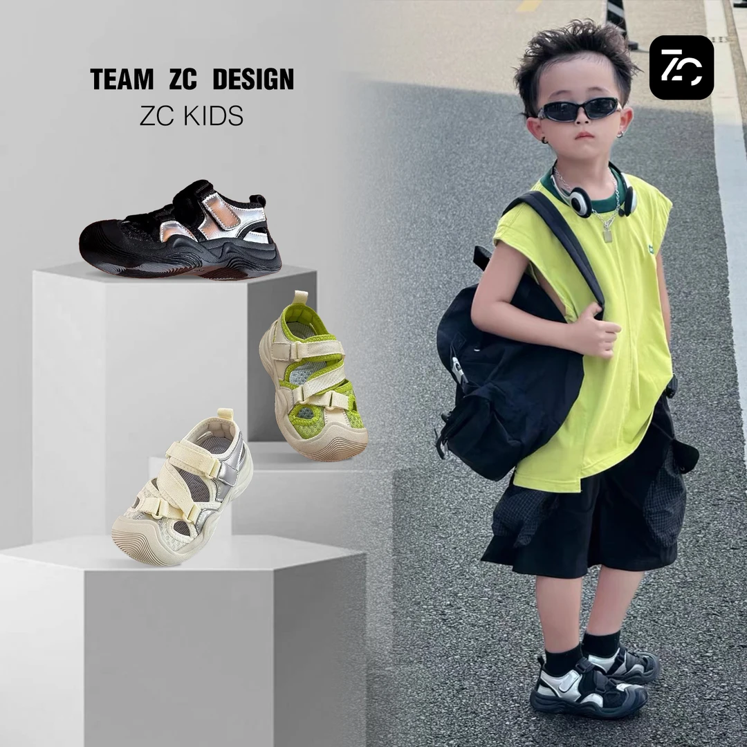 【夹心面包】超软跑步凉鞋童鞋儿童夏季透气休闲男女童运动鞋2237