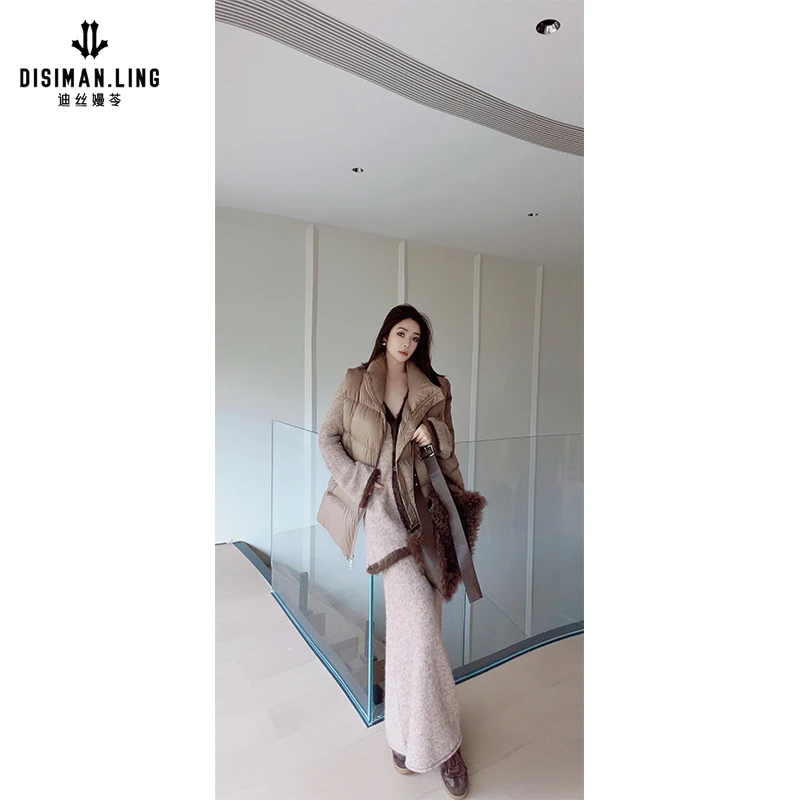 【迪丝嫚苓】多色90白鹅绒羽绒马甲短款休闲时尚冬季保暖立领加厚