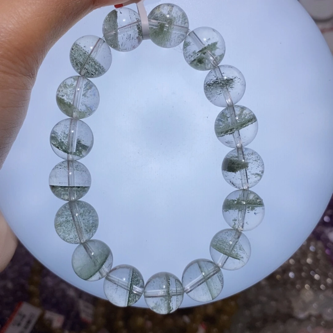 【闪购商品】水晶手链未镶嵌巴西绿幽灵12.6mm