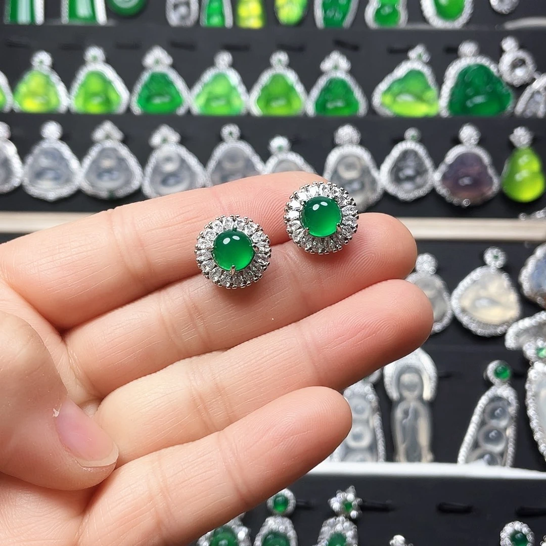 玛瑙/玉髓耳钉合金