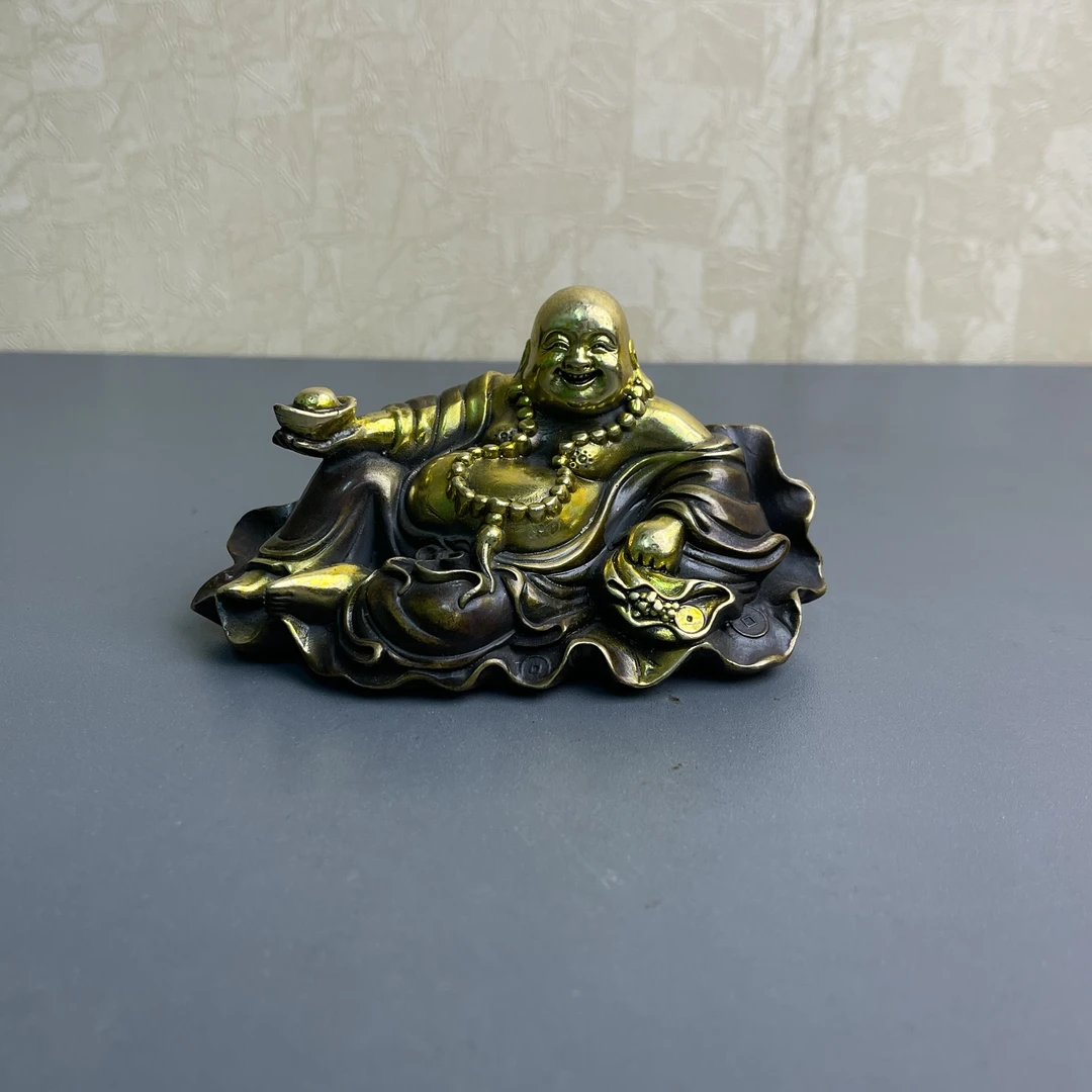 中号弥勒佛办公室摆件铜器