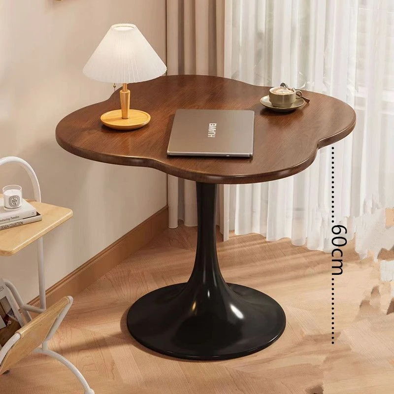 白色小圆桌网红客厅简约家用商用餐桌小户型茶几角几奶茶店洽谈桌