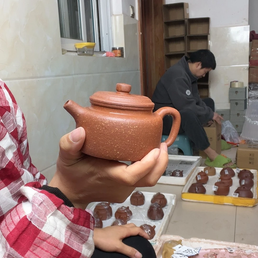 紫砂茶壶降坡泥半手210cc