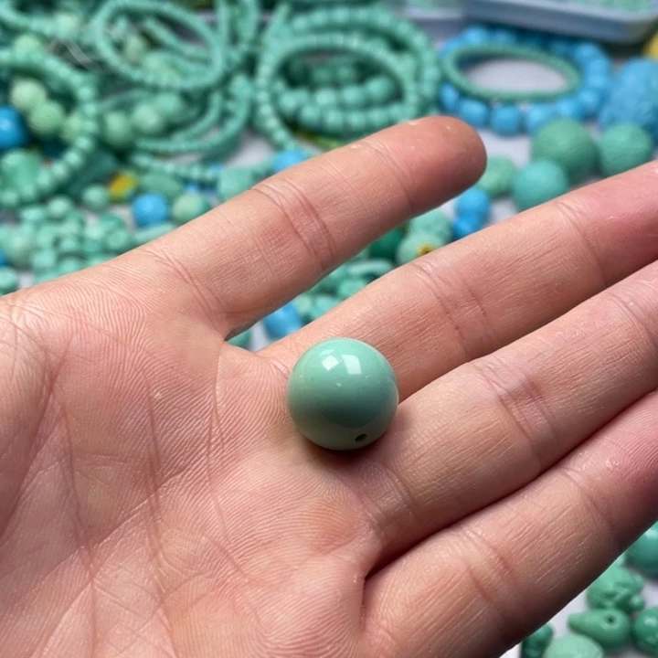 非金属卡15.8绿色圆珠单珠