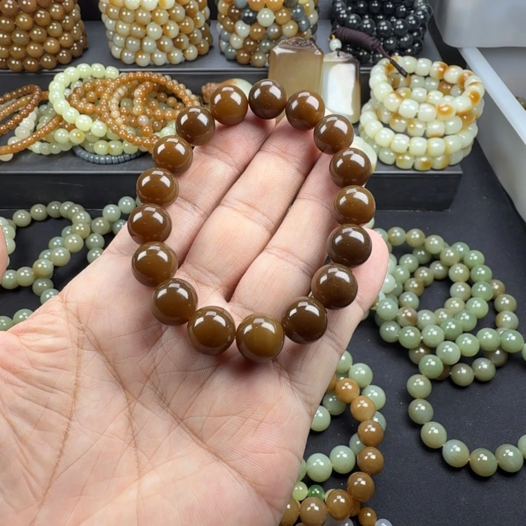 暖***&和田玉未镶嵌手链