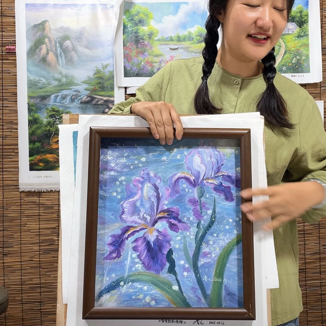 油画薇爽恭喜竞拍成功