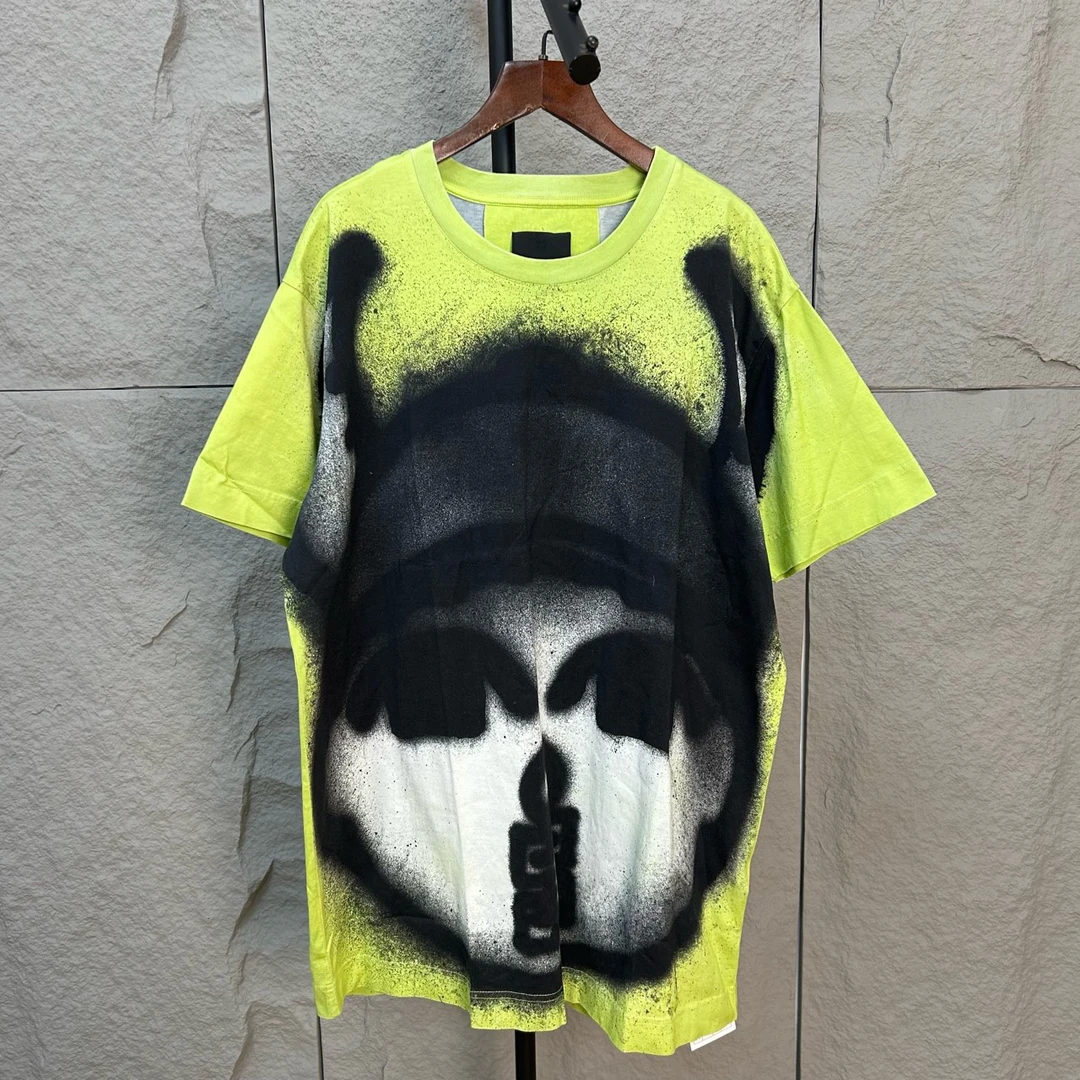 99新 Givenchy/纪梵希 绿色涂鸦短袖 XXS码 ys001082